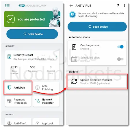 محافظت از Android Simplocker با آنتی ویروس نود 32 محافظت از Android Simplocker با آنتی ویروس نود 32